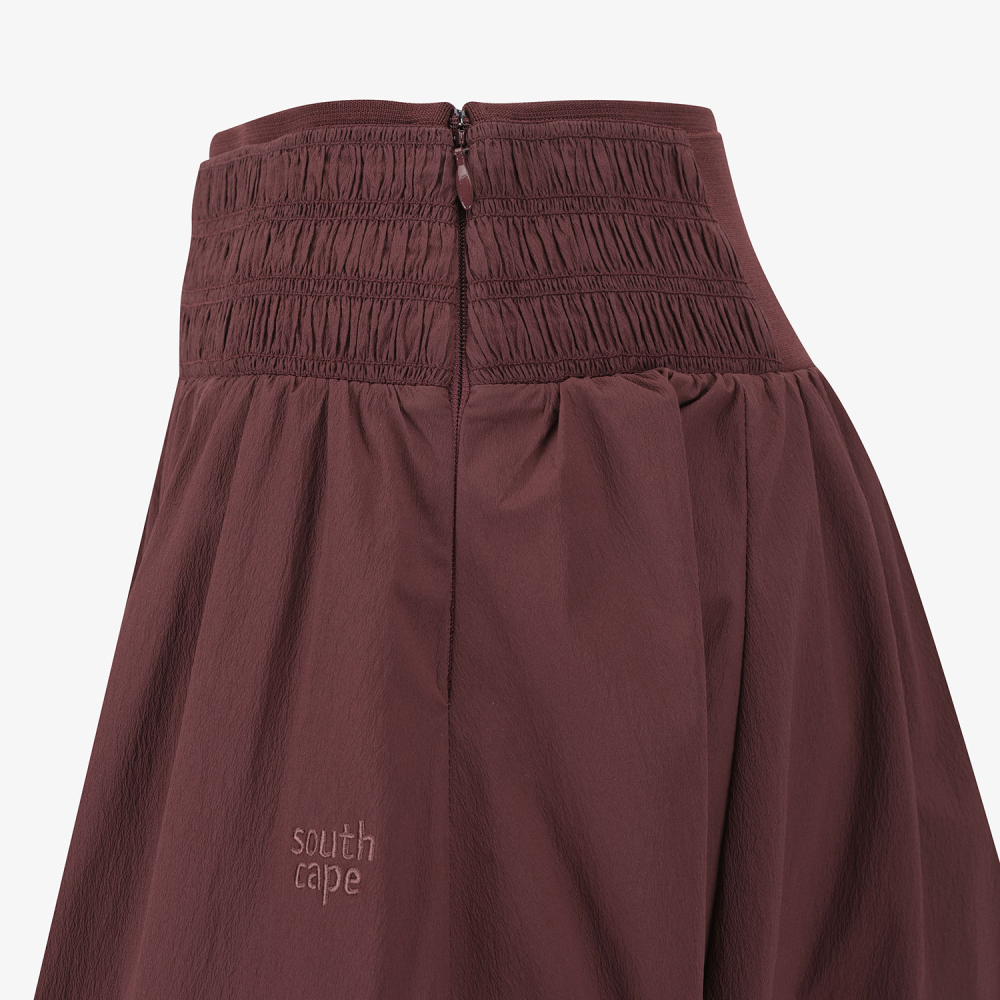 Southcape Women\'s Smocking Flare Skirt_WN