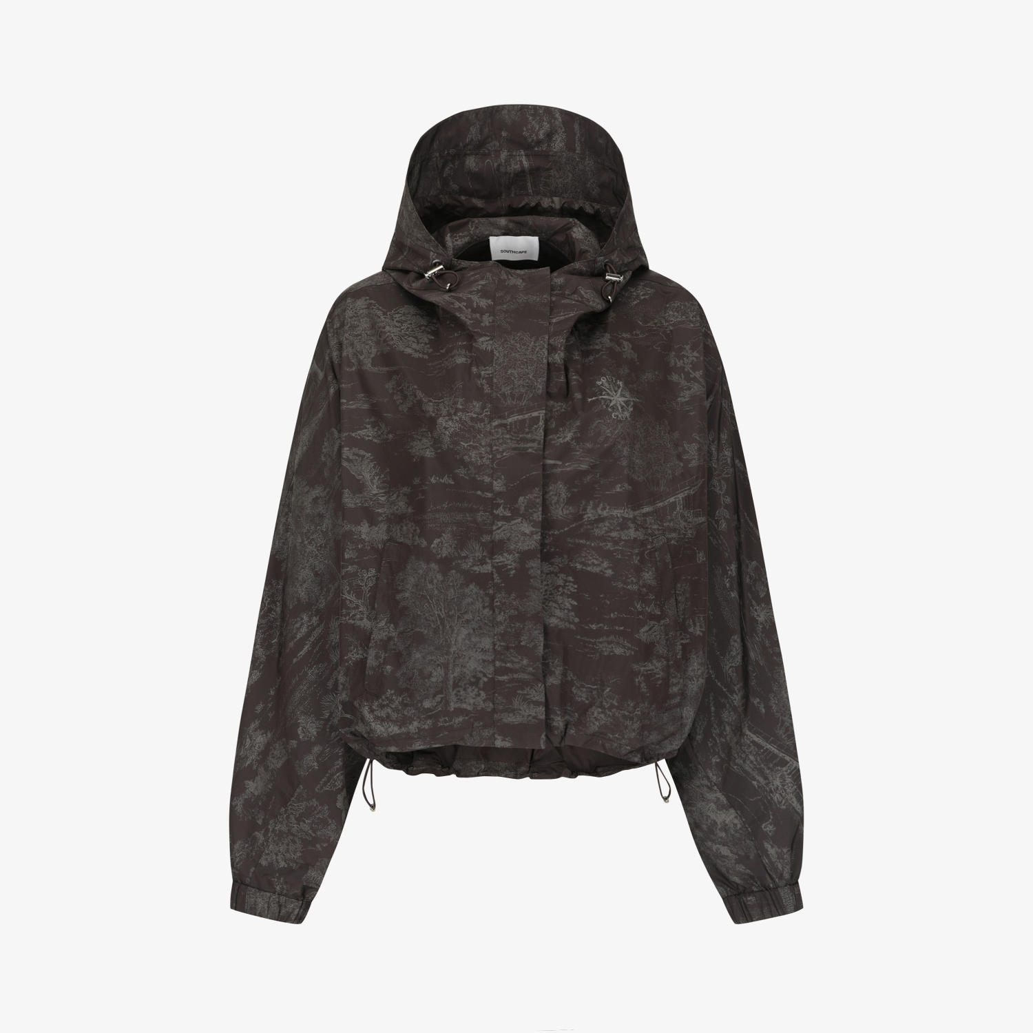 Southcape Women's Namhae Heritage Print Crop Hood Jumper_DW
