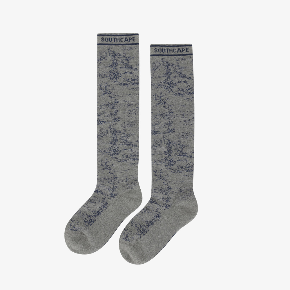 Southcape Women\'s Namhae Forest Jacquard Knee Socks_GY