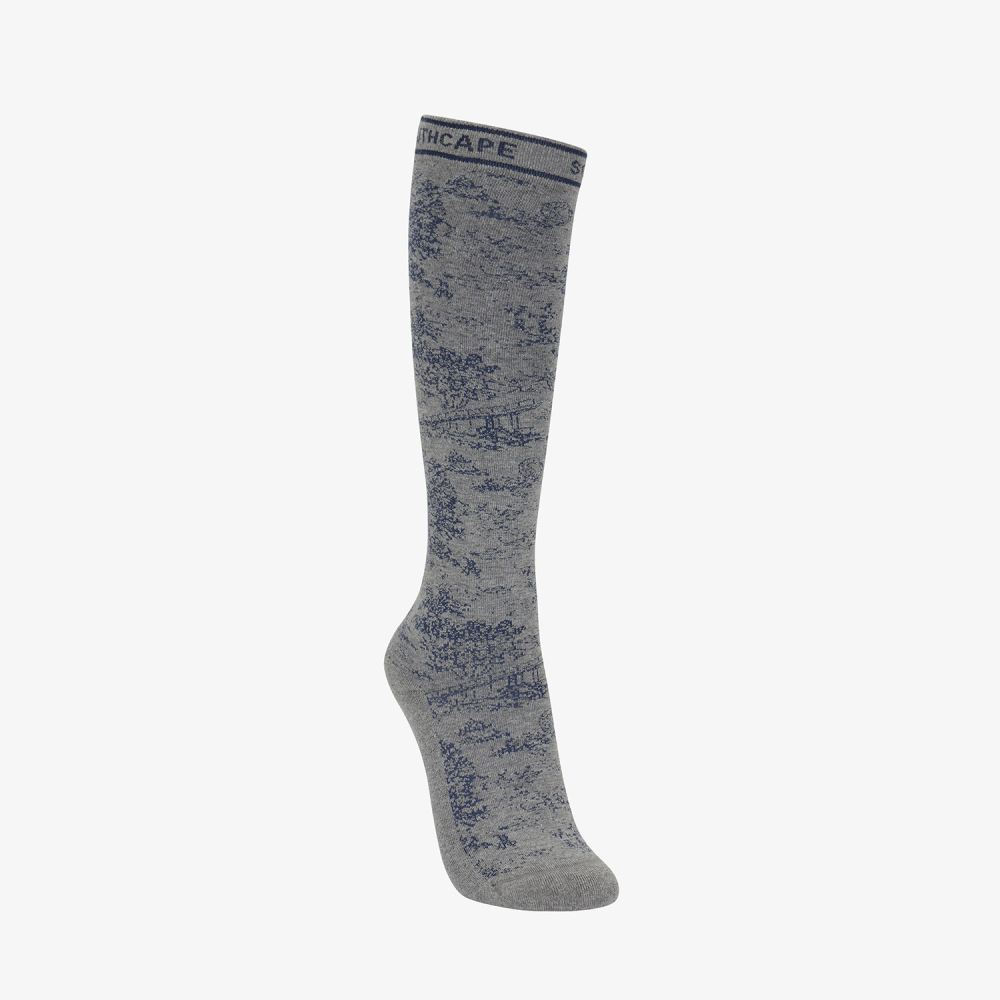 Southcape Women\'s Namhae Forest Jacquard Knee Socks_GY