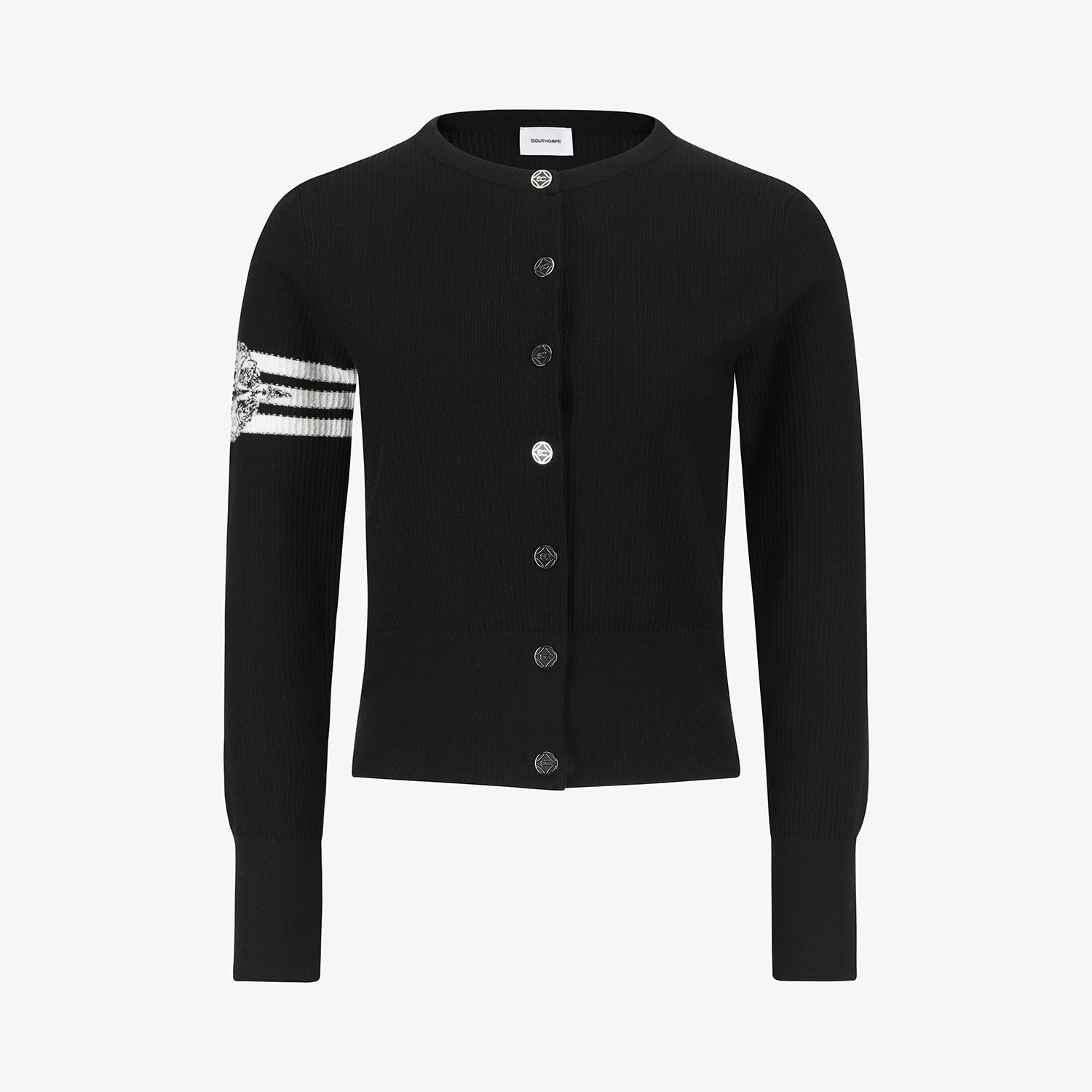 Southcape Women's Southcross Round Neck Knit Cardigan_BK