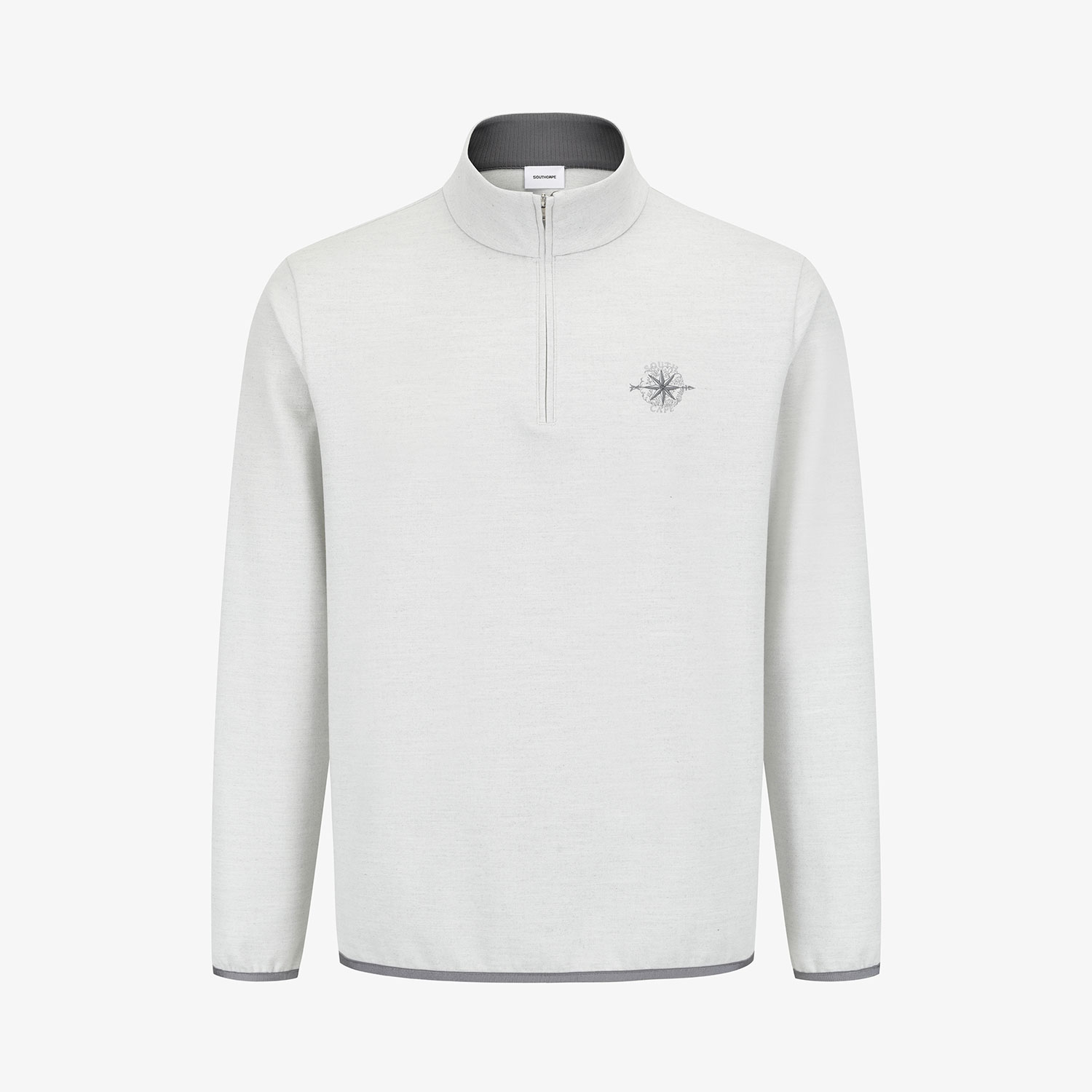 Southcape Men's Melange Half Zip-Up T-Shirt_LG