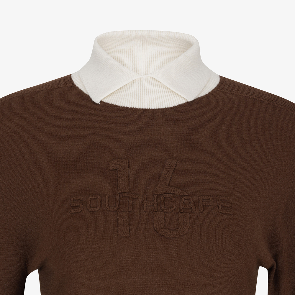 Southcape Women\'s High-Neck Color-Block Collar Knit_BR