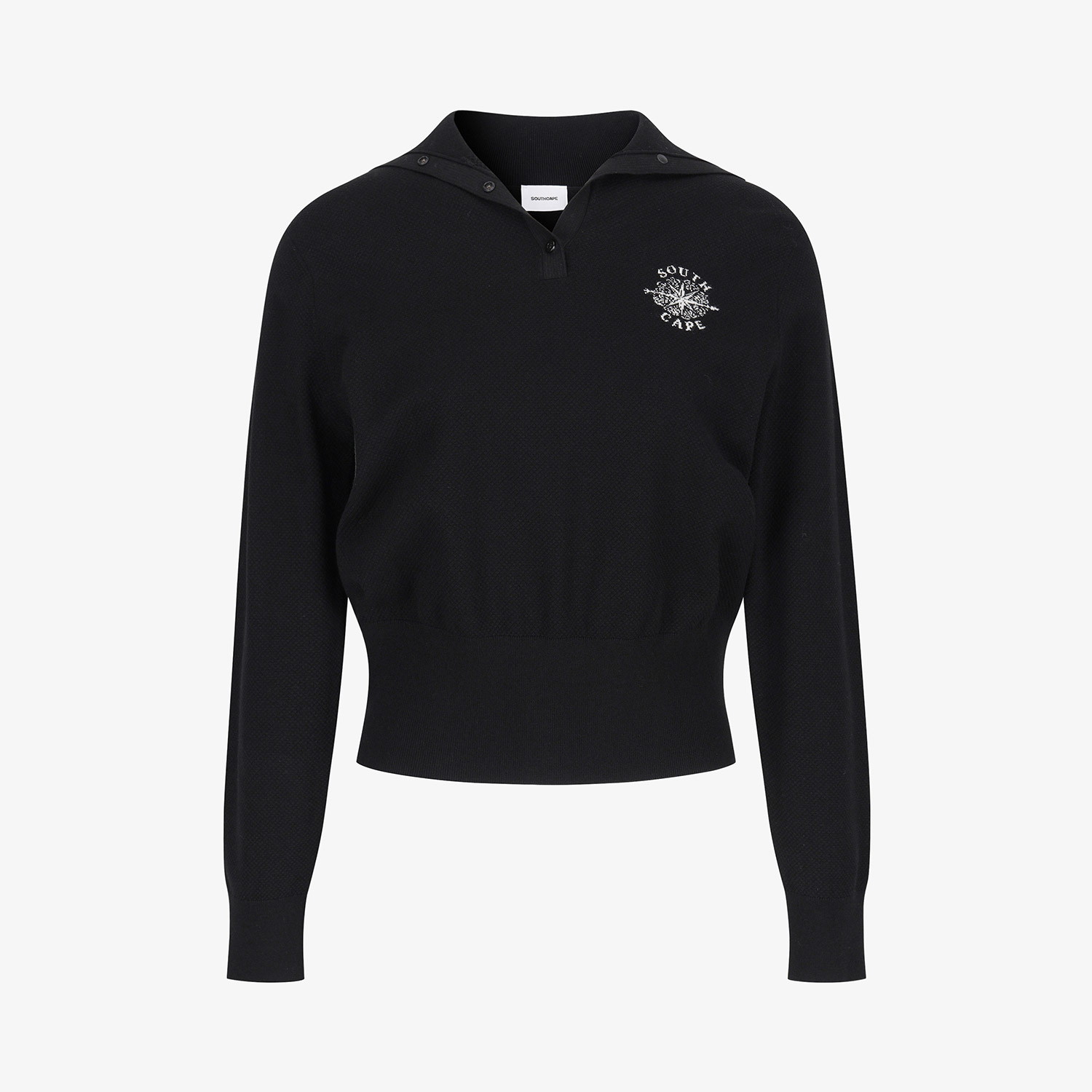 Southcape Women's Snap Open Collar Knit_BK