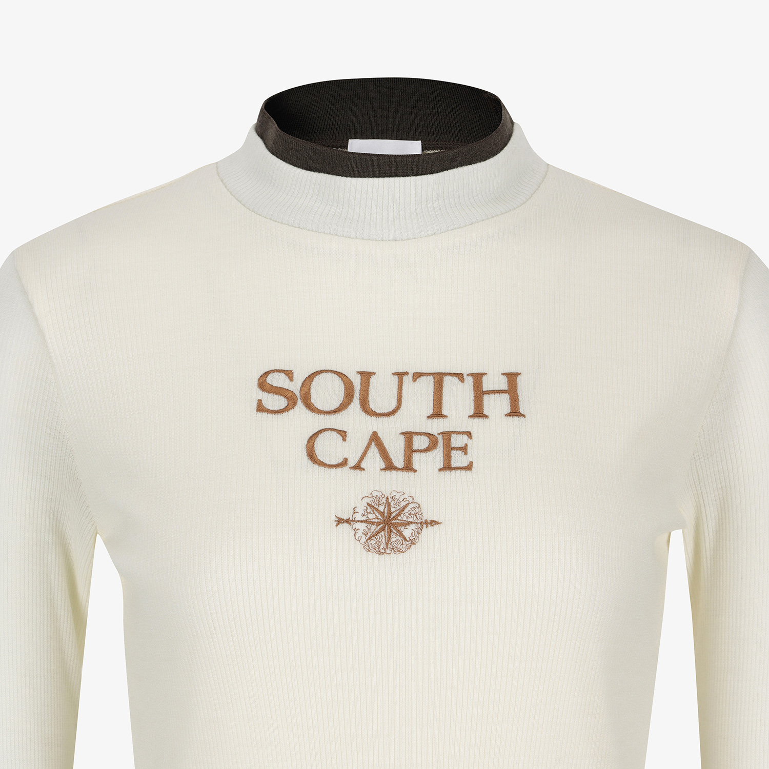 Southcape Women\'s Layered Half-Neck Ribbed T-Shirt_IV