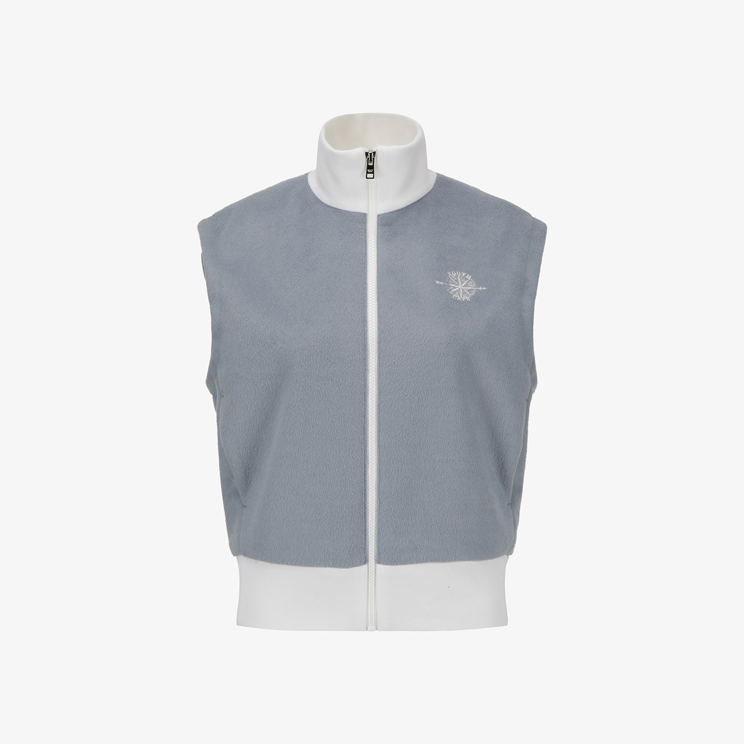 Southcape Women's High-Neck Fleece Zip-Up Vest_FB