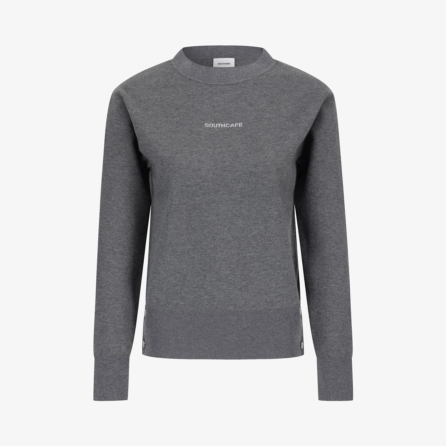 Southcape Women's Side Snap Round Neck Knit_GY