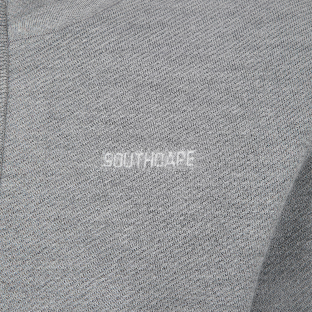 Southcape Women\'s Stripe High-Neck Knit Zip-Up_GY
