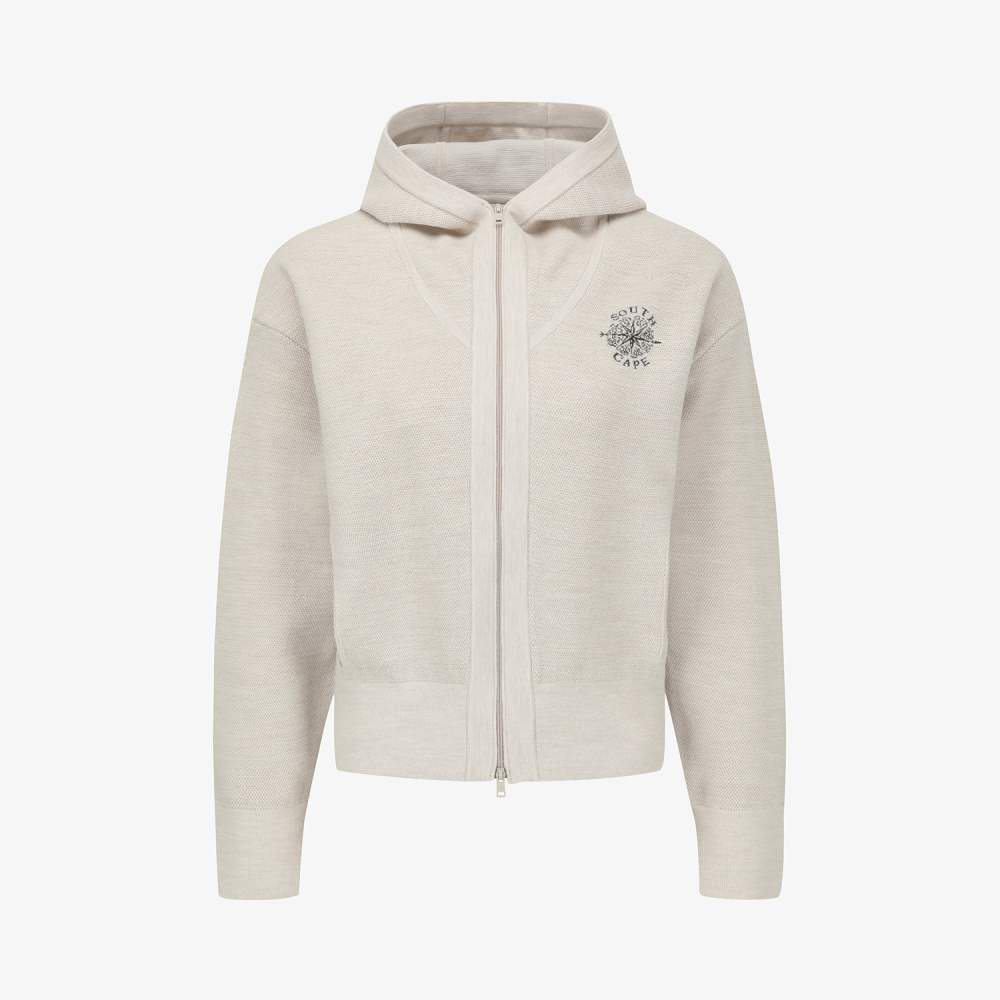 Southcape Women\'s Wool Knit Hood Zip-Up_LE