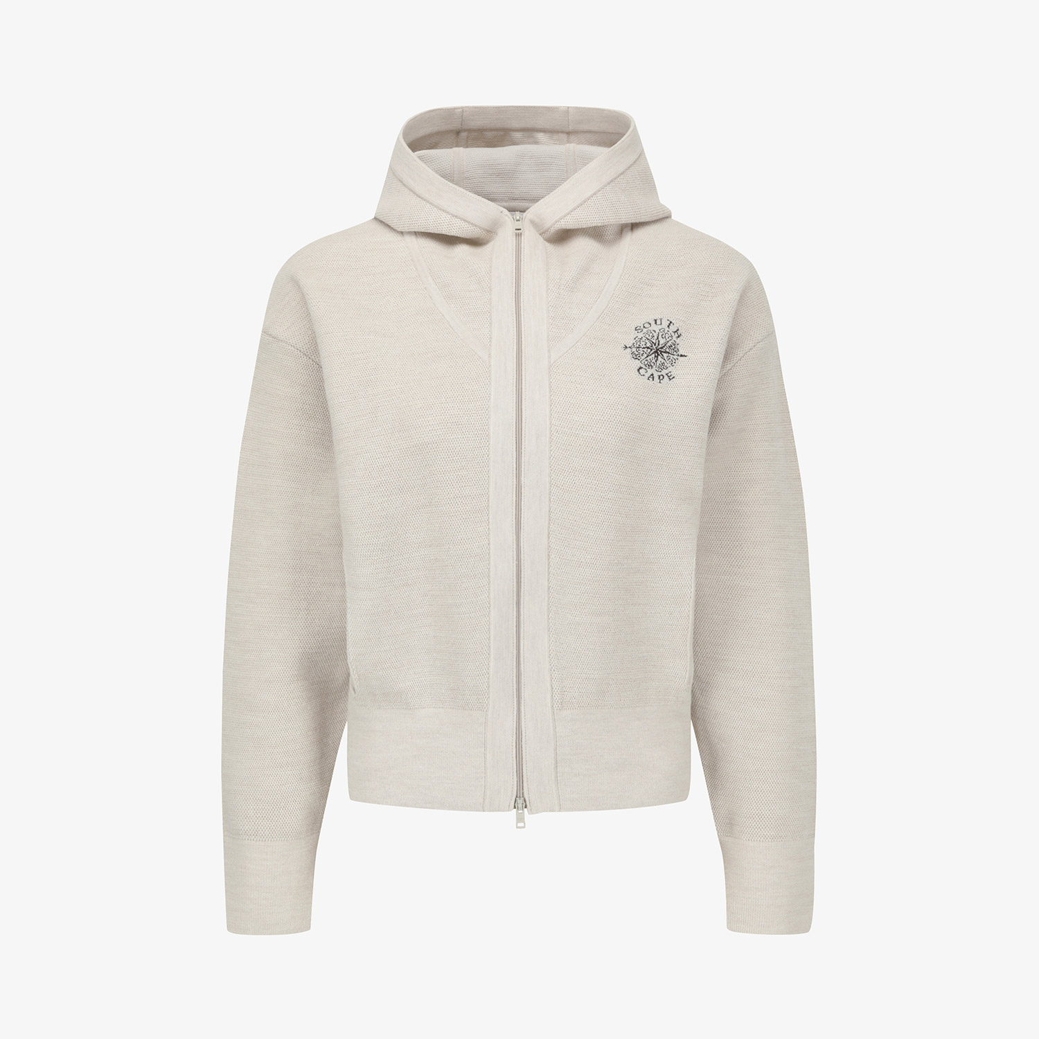 Southcape Women's Wool Knit Hood Zip-Up_LE