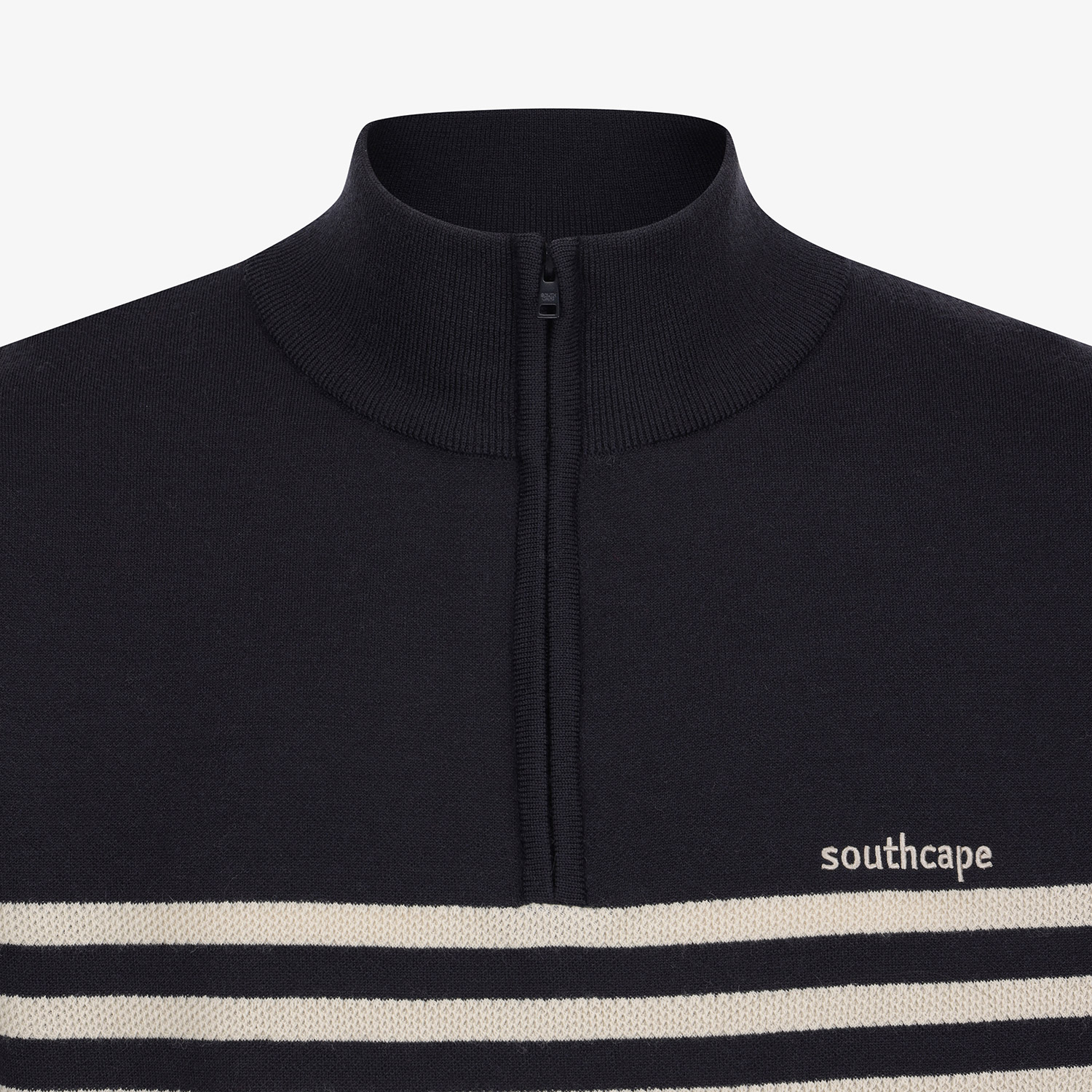Southcape Men\'s High-Neck Half-Zip Stripe Knit_NA