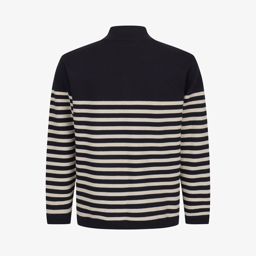 Southcape Men\'s High-Neck Half-Zip Stripe Knit_NA