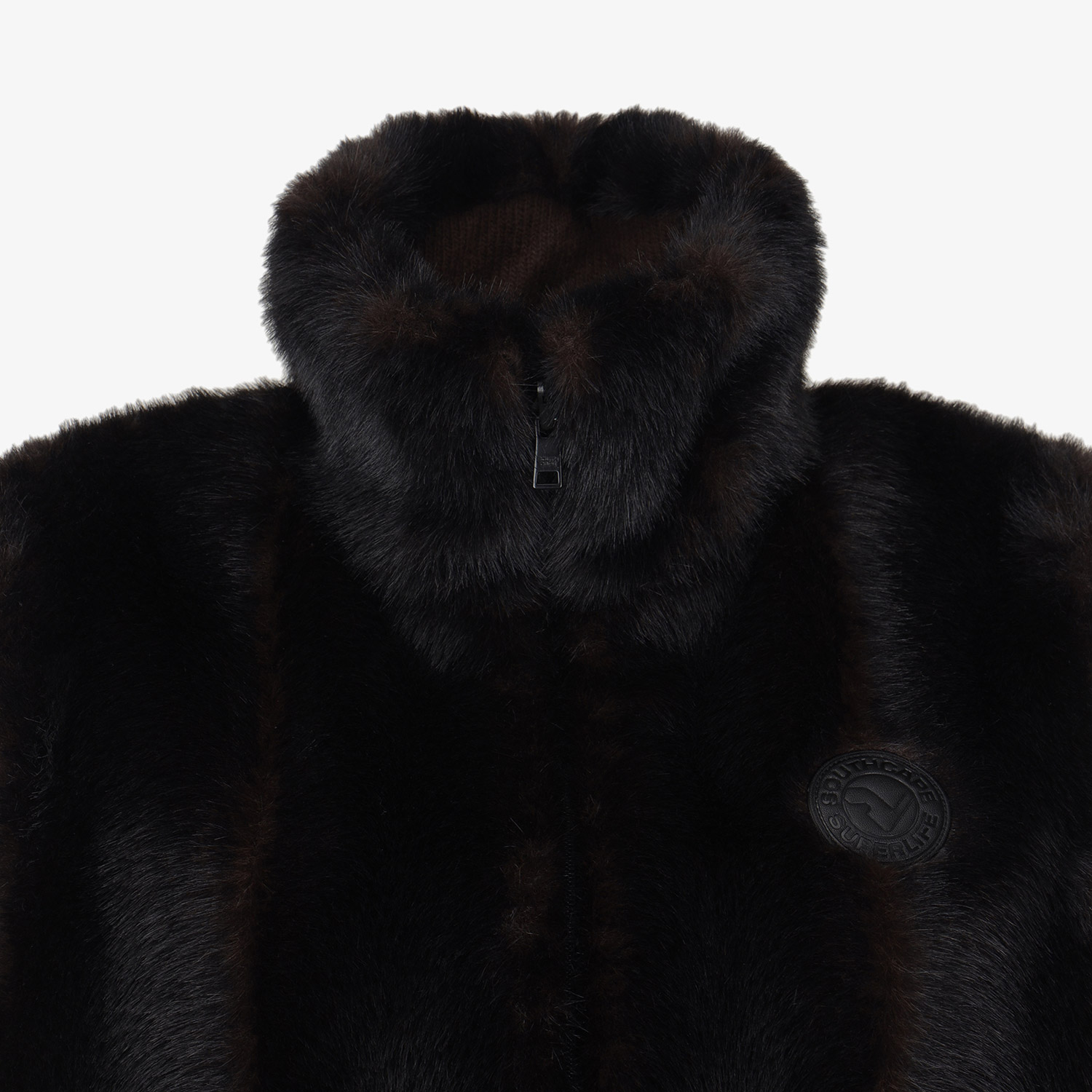 Southcape Women\'s Reversible High-Neck Fur Vest_DW