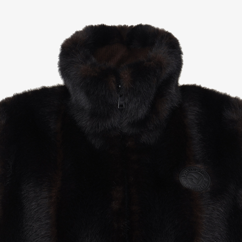 Southcape Women\'s Reversible High-Neck Fur Vest_DW