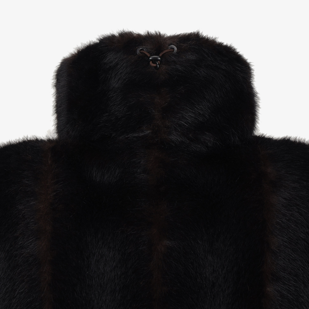 Southcape Women\'s Reversible High-Neck Fur Vest_DW