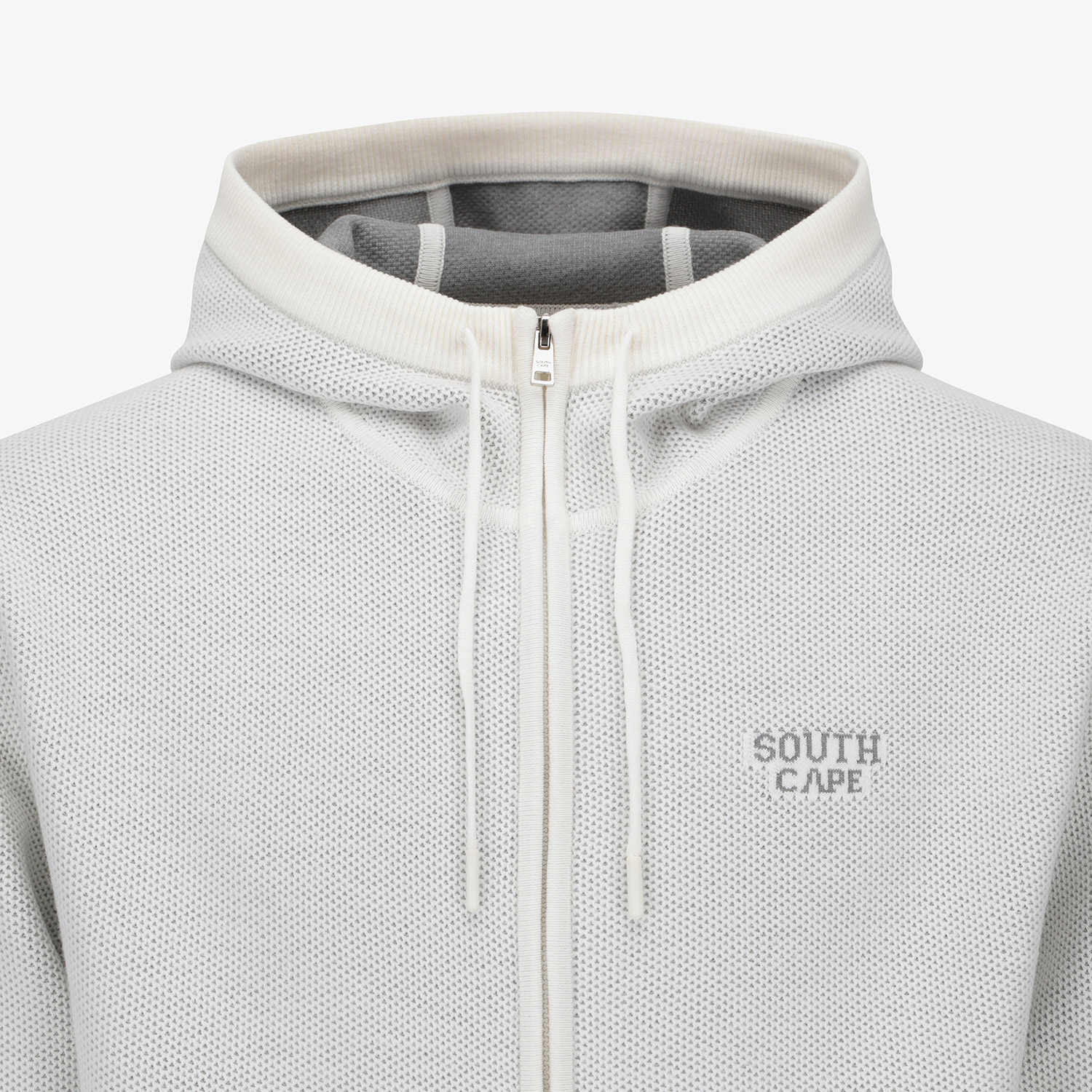 Southcape Men\'s Knit Hood Zip-Up_WH